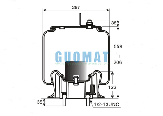 Firestone Airide vervangende luchtveer W01-358-9287 1T15 Air Bellow Voor Hendrickson Truck