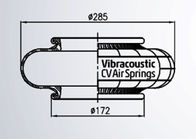 Natuurrubber GUOMAT 230116-1 Eenvoudig gespannen luchtveer V1B20 Vibraakoestisch