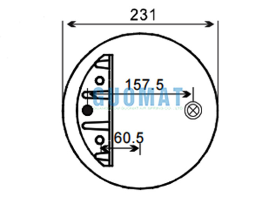 910-16A382 Contitech Airbag Spring 1R12-603 Goodyear Trucks Onderdelen
