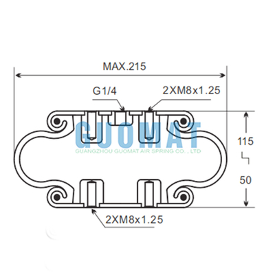 Guomat 1B6022 Onderdelen van het ophangsysteem SP 1 B 07 Phoenix Air Shock Absorption