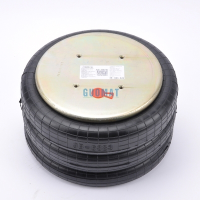 Industriële luchtveer 4xM10 schroef GUOMAT NO. 3B7383-3/8 Bellow No.3B383 Natuurlijke diameter 351mm