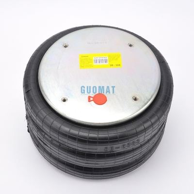 Triple Convoluted Air Bag GUOMAT NO. 3B7386 Bellow No.3B383 Industrial Air Spring 4x3/8-16UNC Schroef