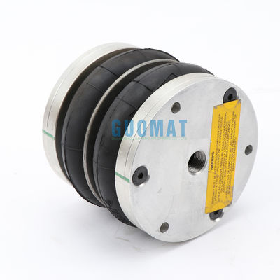 Dunlop Dubbele Air Spring 4 1/2X2 Rubber Bellow met Aluminium Plate