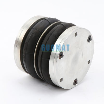 Dunlop Dubbele Air Spring 4 1/2X2 Rubber Bellow met Aluminium Plate