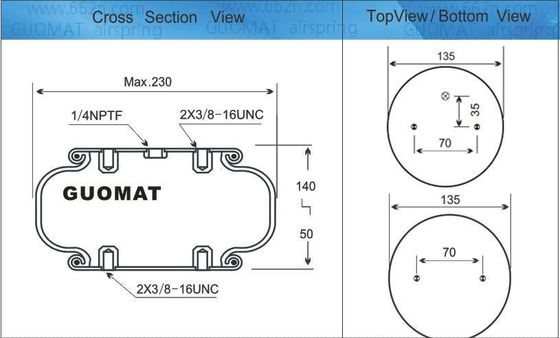 W01-358-7564 Firestone Style 116 Air Rubber Bellow Industrieel Liften Airbags