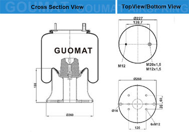 Airtech 34159-03 P/de 121422 de Luchtlentes van de Natuurrubbervrachtwagen met Zuiger