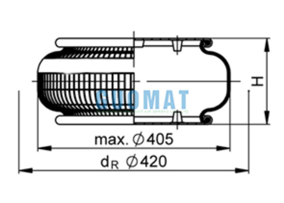 FS530-14 Contitech Luchtactuator 1B53014 Gecrimpte Gevouwen Luchtveren Voor Wasmachines