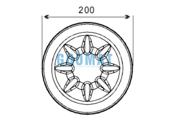 W01-M58-8513 Firestone Truck Onderdelen 4390NP22 Contitech Luchtvering Rolbalg