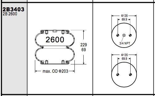 De industriële Rubberschok van de Luchtlente W01-358-3403 voor Amerikaanse Drager 8003-009