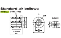 154mm Industriële de Lente Lucht PM/31021 Enige Windings 2-3/4“ Compacte PM 31021