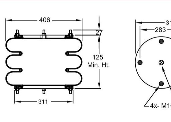 W01-R58-4068 Firestone Industriële Blaasbalgen 16 X 3 DUNLOP SP 2141 van de Luchtlentes