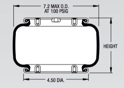 W01-358-7751 Firestone de Lentestijl 160 en W01-358-7752 van de Opschortingslucht met 3/4 NPT