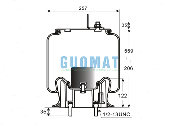 Firestone Airide vervangende luchtveer W01-358-9287 1T15 Air Bellow Voor Hendrickson Truck