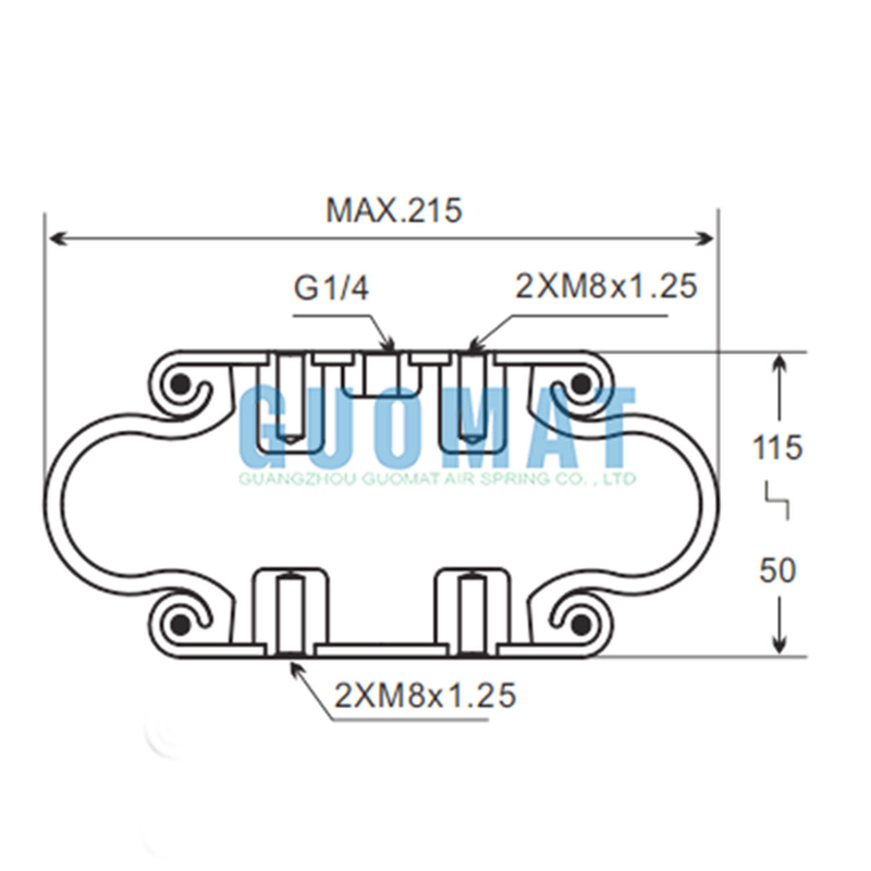 Guomat 1B6022 Onderdelen van het ophangsysteem SP 1 B 07 Phoenix Air Shock Absorption