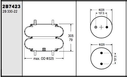 De Lente van de W01-358-74232b12-432 Contitech Lucht FD330-22 368 voor SAUER P10-784
