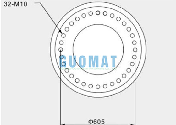 Fabrikanten van de de Luchtlente van 3H630376 GUOMAT de Industriële 720mm Rubberblaasbalgen