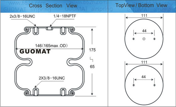 FD120-17 Ci Contitech Rubber Airride Springs voor industriële machines