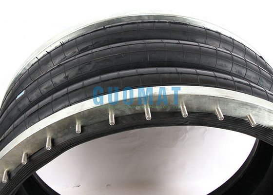 Drievoudig ingewikkelde industriële airbag 384 mm flens type Air Ride Suspension Spring