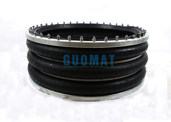Drievoudig ingewikkelde industriële airbag 384 mm flens type Air Ride Suspension Spring