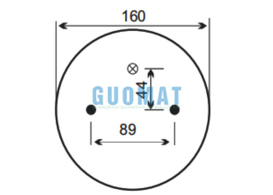 Dubbel gespannen luchtveer 2B9-253 Goodyear W01-358-6945 Firestone luchtvering