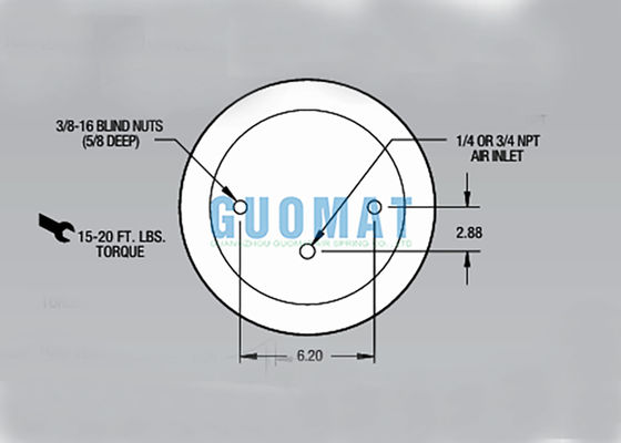 W01-358-9030 Airbagcomponenten voor ophanging van aanhangwagens 1T15M-0 Zware vrachtwagen Luchtveer