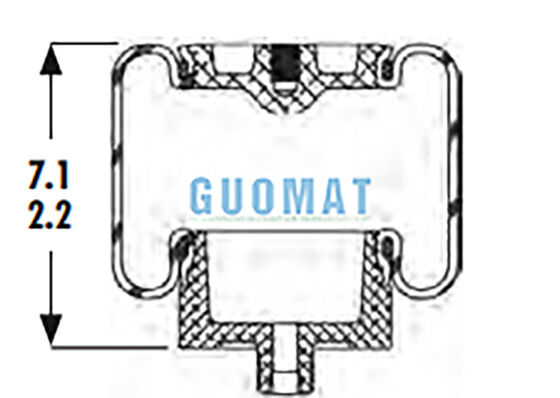 Goodyear 1S4-007 Rubber Airbag Suspension W023587001 Firestone Truck Cab Airbags vervanging