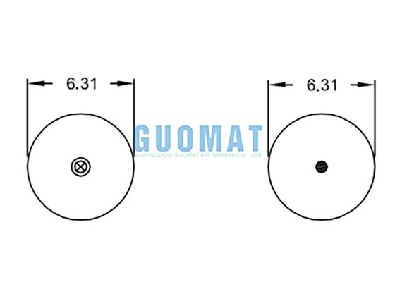 Natuurrubber W01-358-6897 Firestone Double Convoluted Air Spring AS-0058