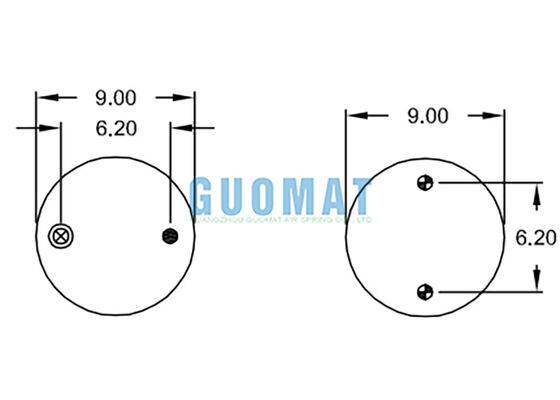 Firestone Rubber Air Spring Bags W01-358-7996 Triple Convoluted Type Schokdemper