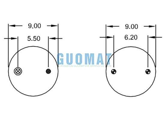 Driedubbele luchtveer W01-358-8016 Firestone Suspension Air Shock Absorber Bags