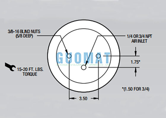 W01-358-5712 Firestone Truck Luchtveer Rolbalg Luchtvering Systeem 1T14C-7