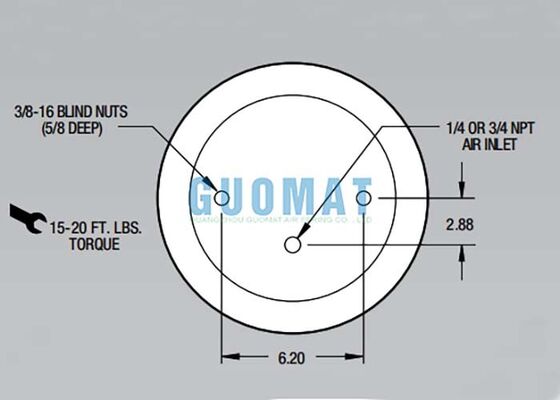 1T15M-2 Firestone-stijl luchtveer W01-358-9042 Luchtvering veren voor schokdemping