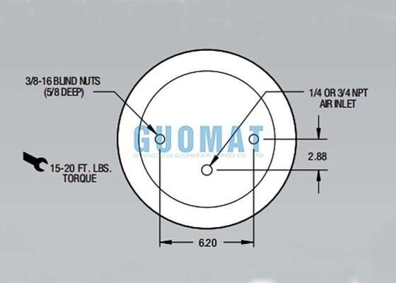W01-358-9056 Firestone Suspension Air Spring 1T15M-4 Airbags voor zware vrachtwagens