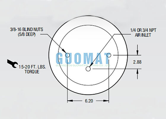 W01-358-9108 Firestone Rolling Lobe Air Spring 1T15M-9 Trailer Air Suspension Ballon
