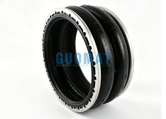 215 Double Air Bellow W01-358-7230 Firestone Air Spring Ribbed Neck Aluminium Perlen Ringen