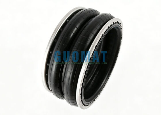 215 Double Air Bellow W01-358-7230 Firestone Air Spring Ribbed Neck Aluminium Perlen Ringen