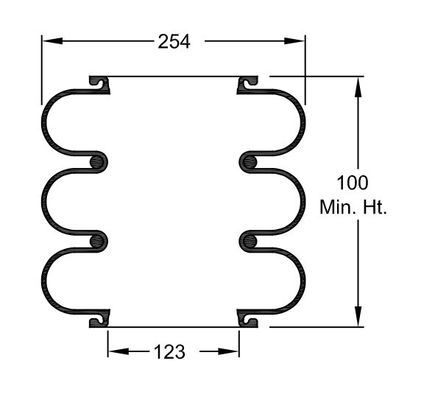 W01-R58-4047 Firestone vervangt Enig Blaasbalgluchtkussen 10 X 3 DUNLOP SP 258