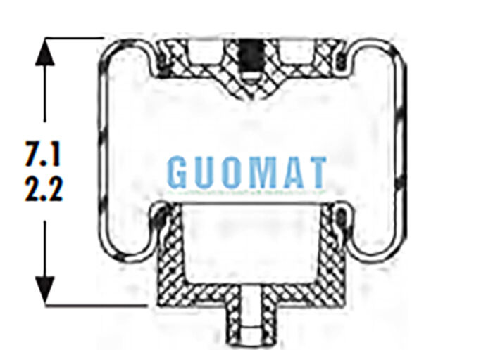 Goodyear 1S4-007 Rubber Airbag Suspension W023587001 Firestone Truck Cab Airbags vervanging