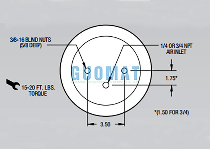 W01-358-5712 Firestone Truck Luchtveer Rolbalg Luchtvering Systeem 1T14C-7