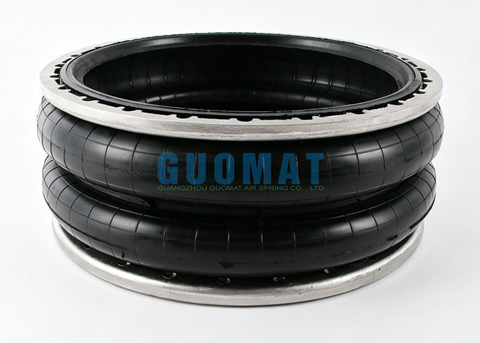 215 Double Air Bellow W01-358-7230 Firestone Air Spring Ribbed Neck Aluminium Perlen Ringen